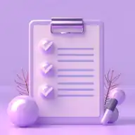 White tablet with purple background with bunch hearts